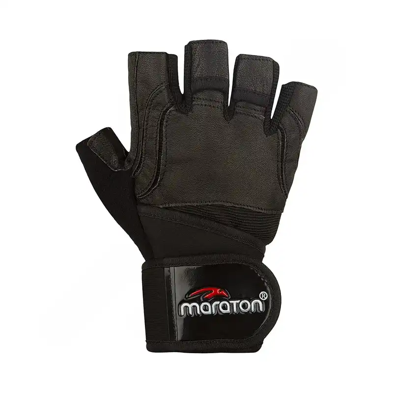 دستکش بدنسازی مدل مچ بند دار نيمه انگشتی کد NK-8086