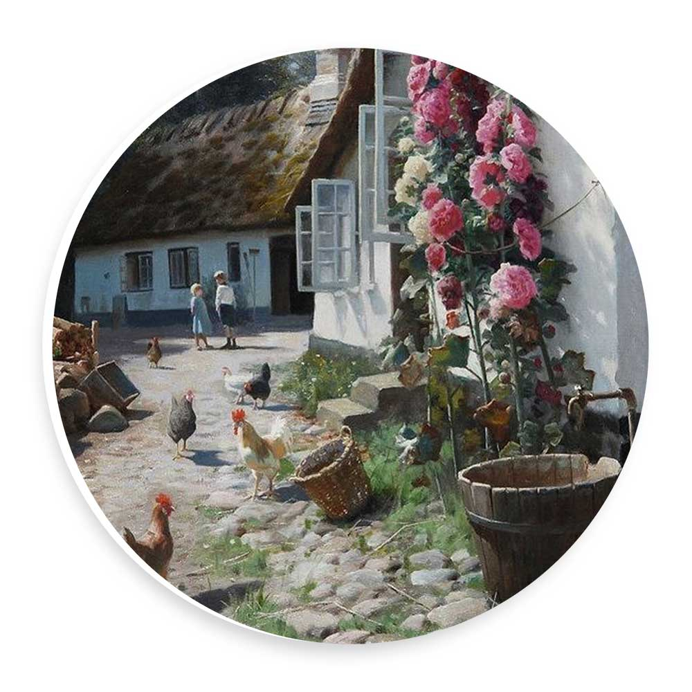 دیوارکوب طرح منظره روستایی مدل wtb923