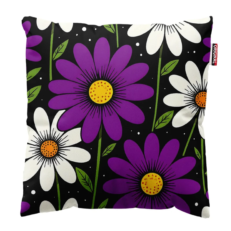  کوسن پاد آفرین طرح گل کد 1330 سایز 30*30 سانتی متر