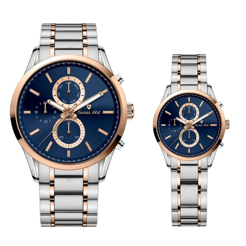 ست ساعت مچی عقربه‌ای زنانه و مردانه سوئیس آرت مدل 920134135-13