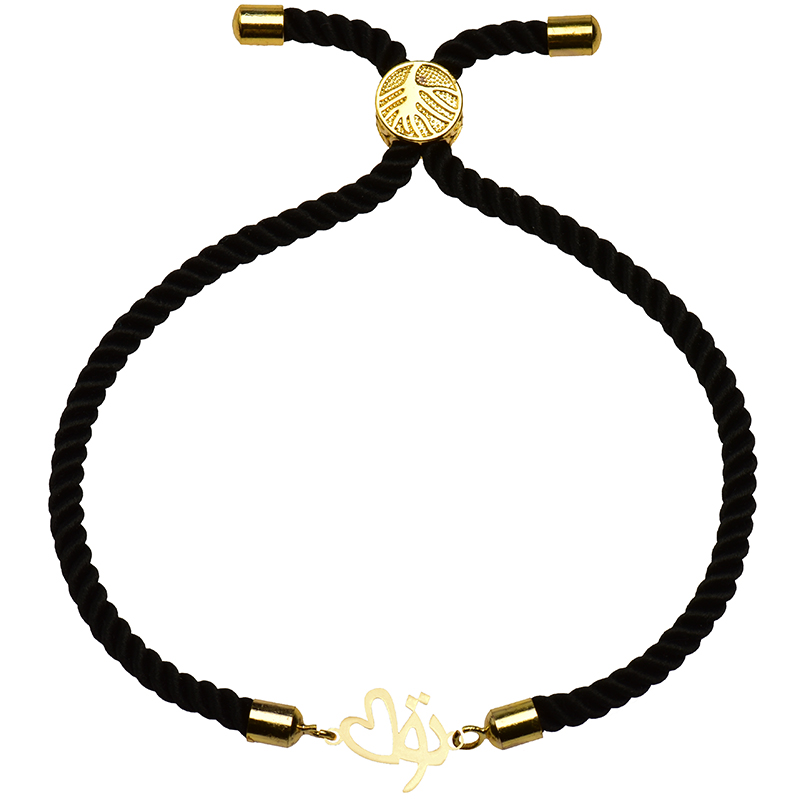 دستبند طلا 18 عیار زنانه کرابو تو و قلب مدل Kr2459 -  - 1