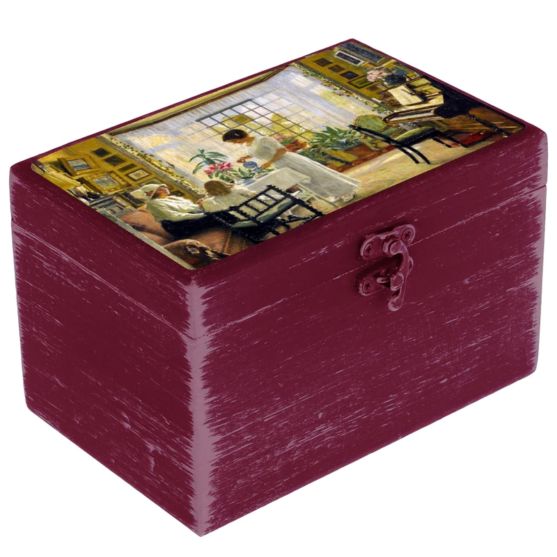 جعبه هدیه دست‌ساز مدل هنری طرح عصرانه انگلیسی کد WB079