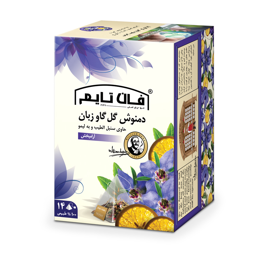 دمنوش گیاهی گل گاو زبان فان تایم بسته 14 عددی