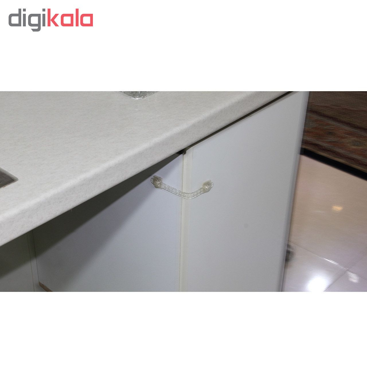 قفل کابینت عزیزی بسته 4 عددی به همراه محافظ لبه قفل کابینت عزیزی بسته 4 عددی به همراه محافظ لبه