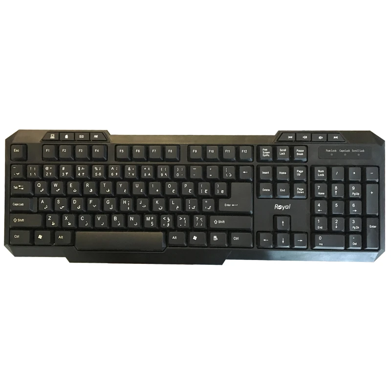 کیبورد رویال مدل K-204 با حروف فارسی