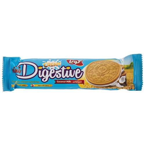 بیسکوییت مینی دایجستیو کرمدار شیر نارگیل کوپا - 75 گرم