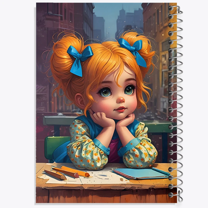 دفتر مشق 100 برگ خندالو طرح دخترانه کد F7873