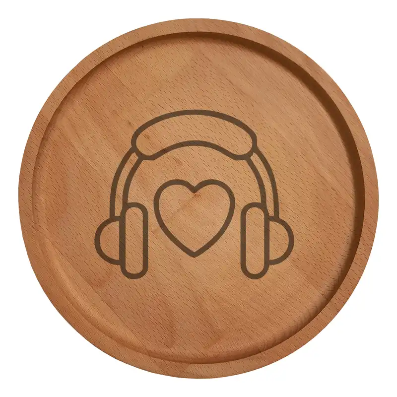 بشقاب چوبی مدل هدست