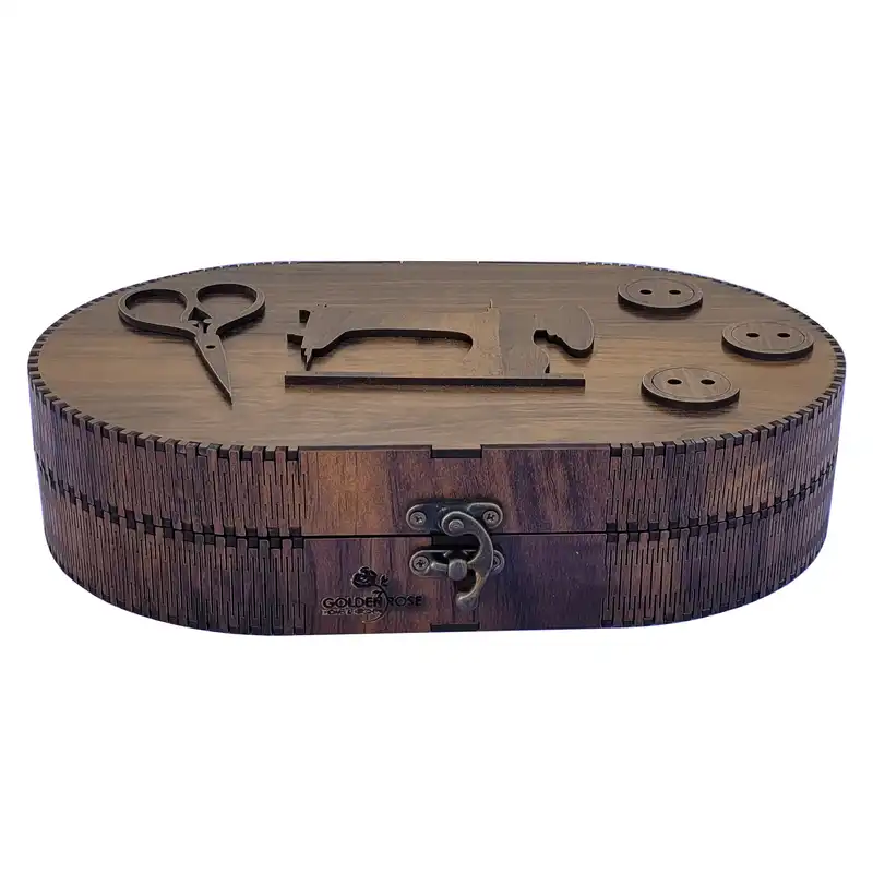 جعبه نخ و سوزن گلدن رز مدل 1634 مجموعه 17 عددی