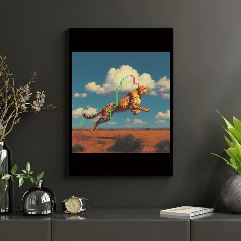 تابلو طرح Trader کد 07 فریم مشکی