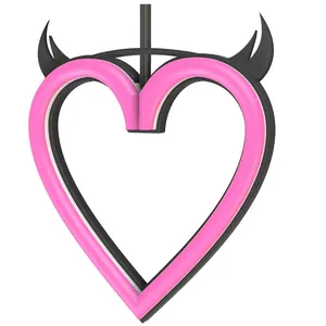 Car Decorative Pendant Surikawa V5 Horned Heart Neon Design