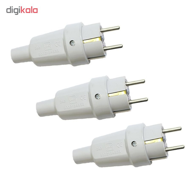 دوشاخه برق پارت الکتریک مدل 972 بسته 3 عددی دوشاخه برق پارت الکتریک مدل 972 بسته 3 عددی