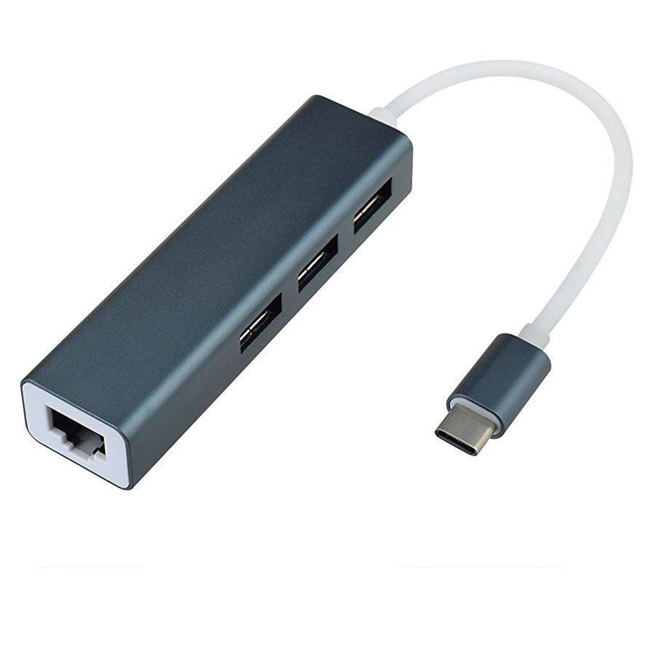 هاب USB-C به USB 3.0/ Ethernet سه پورت مدل METAL-AL