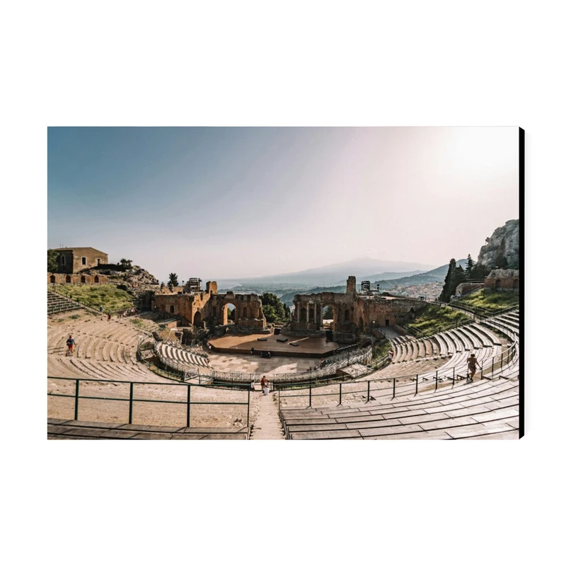 تابلو شاسی عرش طرح گردشگری ایتالیا مدل آمفی تئاتر باستانی تائورمینا کد As5635
