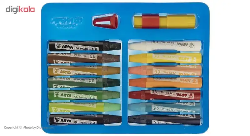 پاستل روغنی 2+12 رنگ آریا کد 2027 Mr. Croc