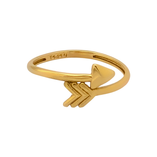 انگشتر طلا 18 عیار زنانه گالری رحمانی مدل پیکان سایز 52