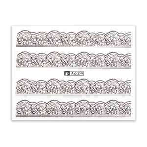 لنز طراحی ناخن طرح گیپور مدل A624 