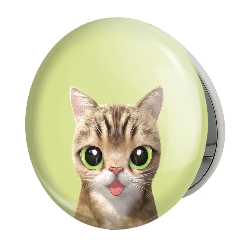 آینه جیبی خندالو طرح گربه مدل تاشو کد 28318 