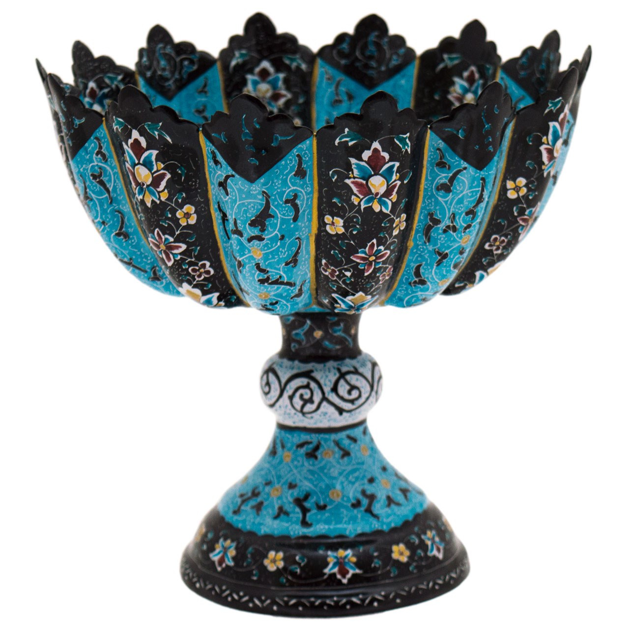 آجیل خوری میناکاری رستا طرح 6-19-102 ارتفاع 17سانتی متر