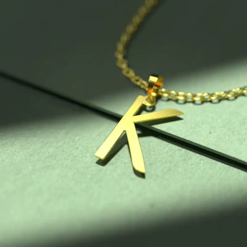 گردنبند طلا 18 عیار زنانه مدوپد مدل حرف K کد H3-1-1245