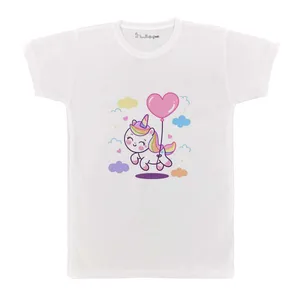 تی شرت بچگانه پرمانه طرح یونیکورن کد pmt.3363