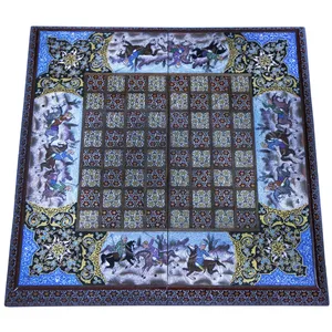 صفحه شطرنج خاتم کاری طرح چوگان کد 336997