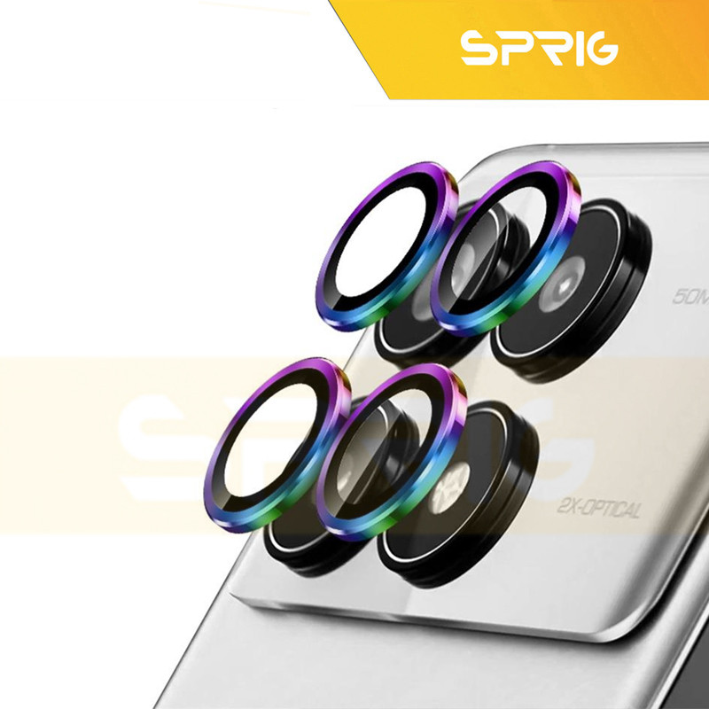 محافظ لنز دوربین اسپریگ مدل Ring Metal مناسب برای گوشی موبایل شیائومی Poco X6 Pro