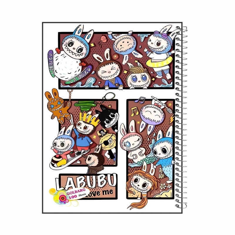 دفتر مشق 100 برگ گلبرگ مدل لبوبو کد 9121