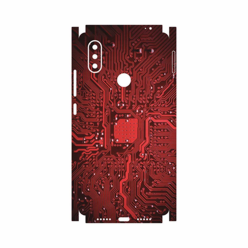 برچسب پوششی ماهوت مدل Red Printed Circuit Board-FullSkin مناسب برای گوشی موبایل شیائومی Mi 8 SE