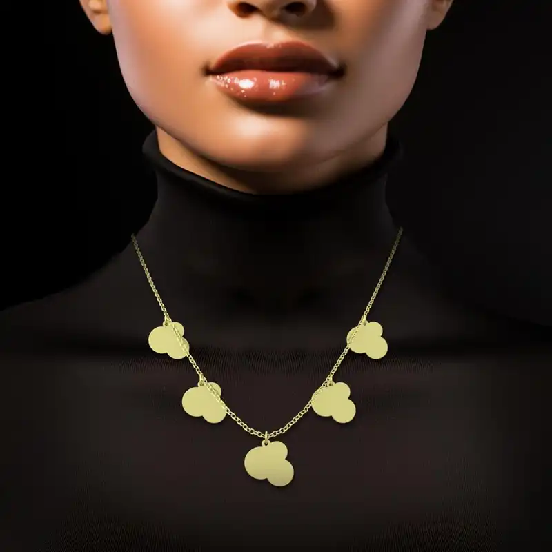 گردنبند طلا 18 عیار زنانه مدوپد مدل ابر کد RNA12024