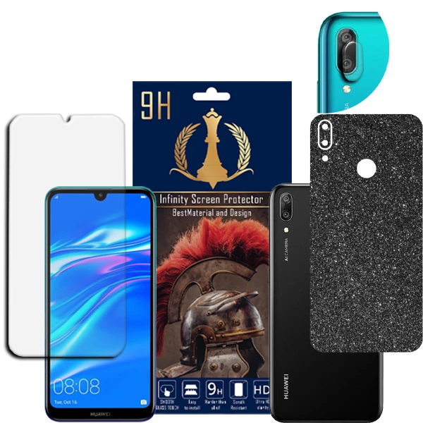 برچسب پوششی اینفینیتی مدل PRO MAX مناسب برای گوشی موبایل هوآوی Y7 2019 به همراه محافظ صفحه نمایش و محافظ لنز دوربین