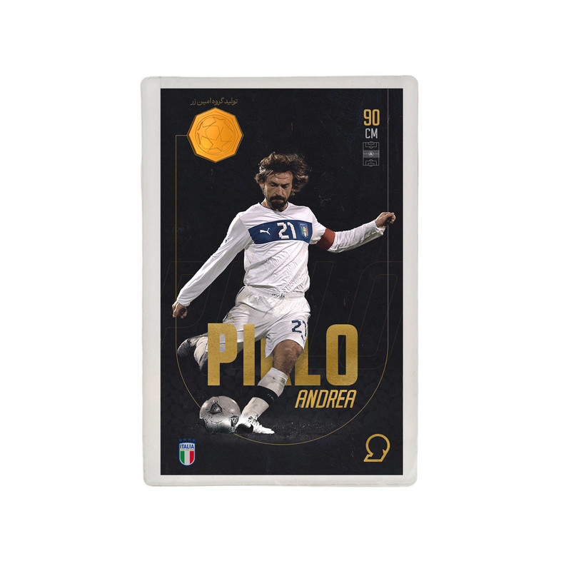 طلا گرمی 18 عیار مدوپد مدل Andrea Pirlo طرح فوتبالی 2025 کد SO10004