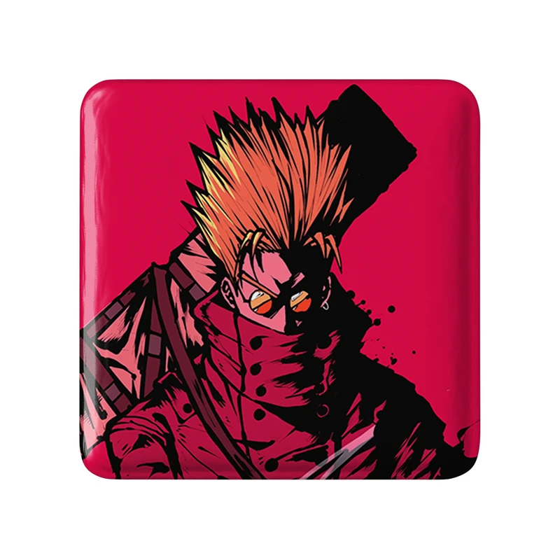 مگنت خندالو طرح وش انیمه تریگان (Trigun) مدل مربعی کد 36261