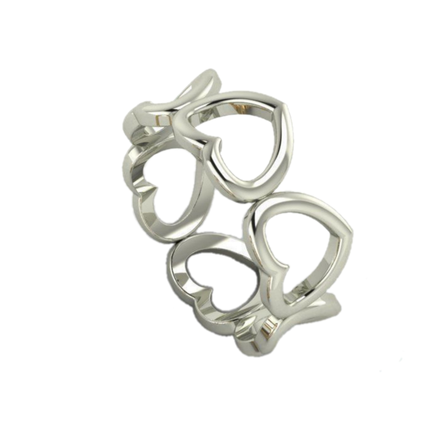 انگشتر نقره زنانه مدل heart78