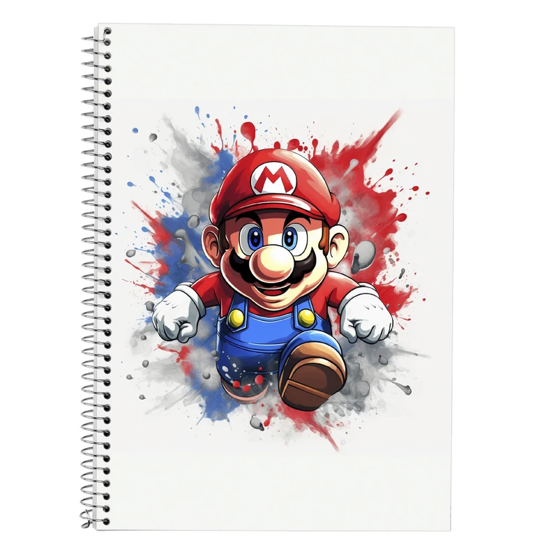 دفتر زبان 50 برگ مدوپد مدل دوخط طرح سوپرماریو super mario کد DF2825