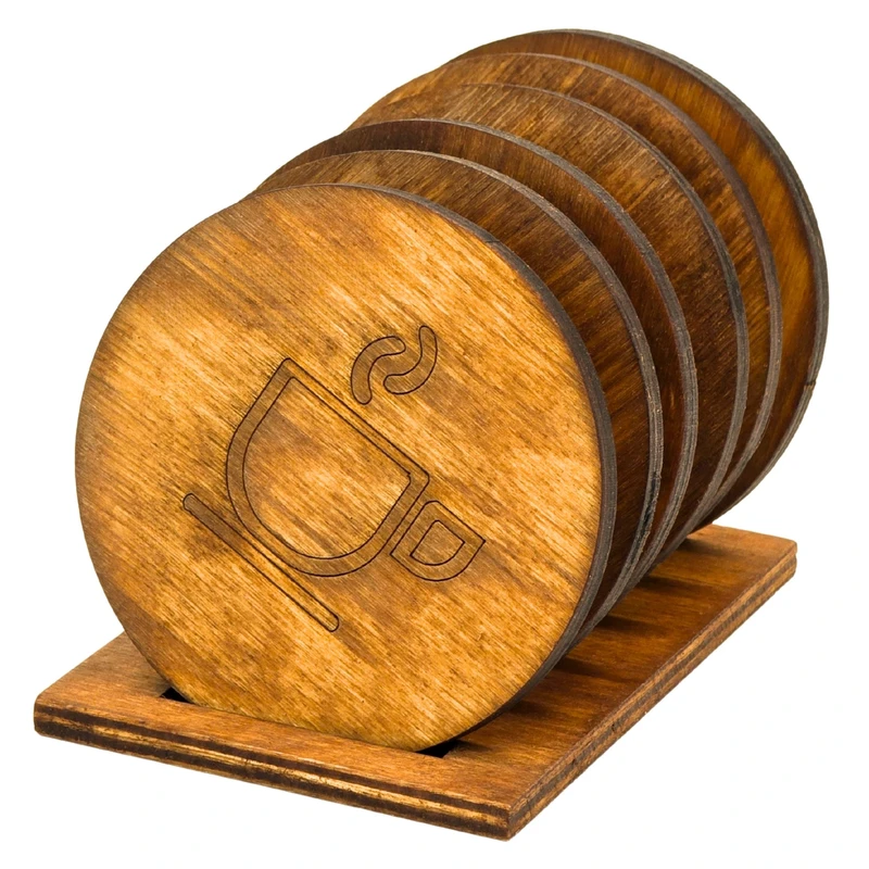 زیر لیوانی کد ZL05 بسته 6 عددی به همراه استند