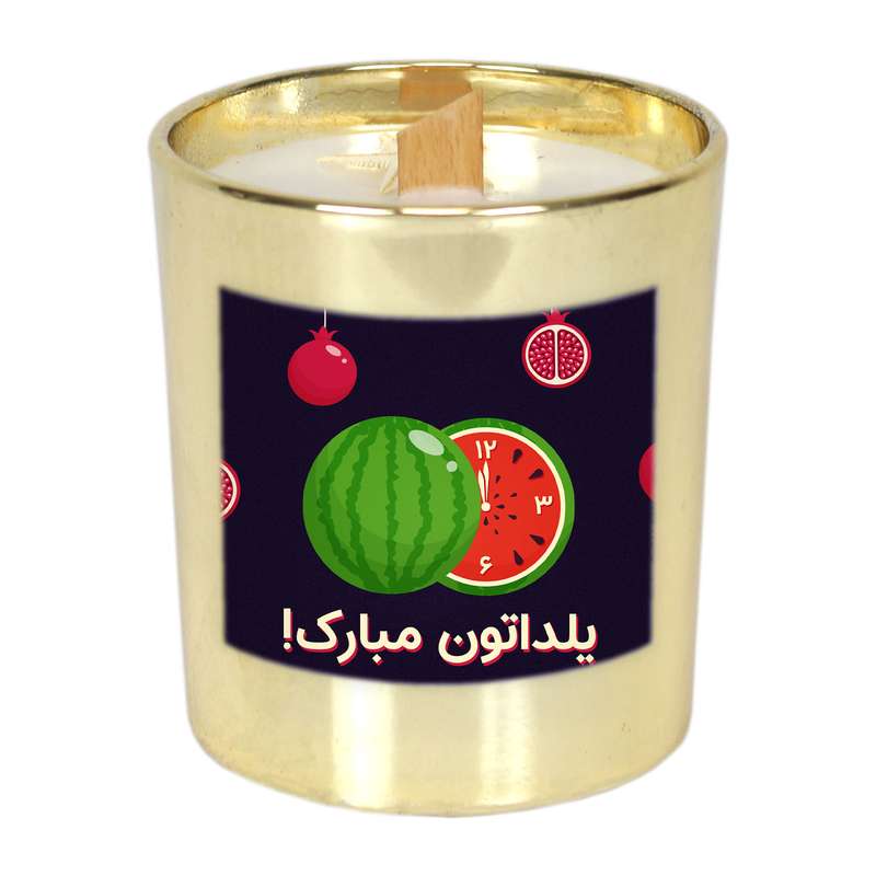 شمع لیوانی طرح یلدا مدل 1122