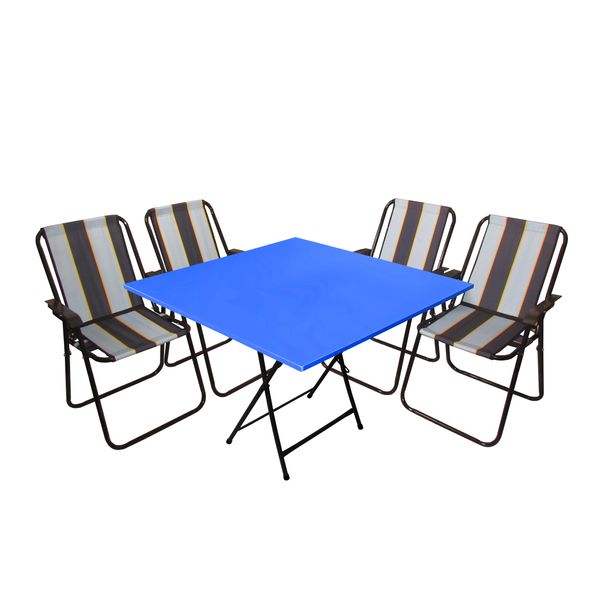 میز و صندلی تاشو سفری میزیمو مدل ساحلی کد 2948