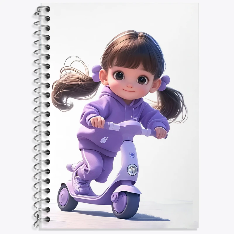 دفتر لغت 50 برگ خندالو طرح دخترانه کیوت کد F7868