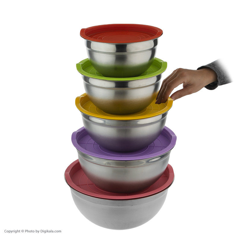 لگن آشپزخانه مکسی کد 02 مجموعه 5 عددی لگن آشپزخانه مکسی کد 02 مجموعه 5 عددی
