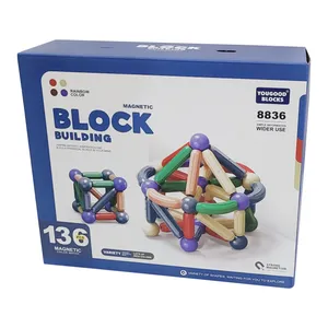 ساختنی طرح مگنت مدل MAGNETIC BLOCK BUILDING کد 300 مجموعه 136 عددی