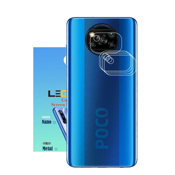 محافظ لنز گوشی موبایل نانو مدل nano-05 مناسب برای گوشی موبایل شیائومی poco x3 بسته 5 عددی
