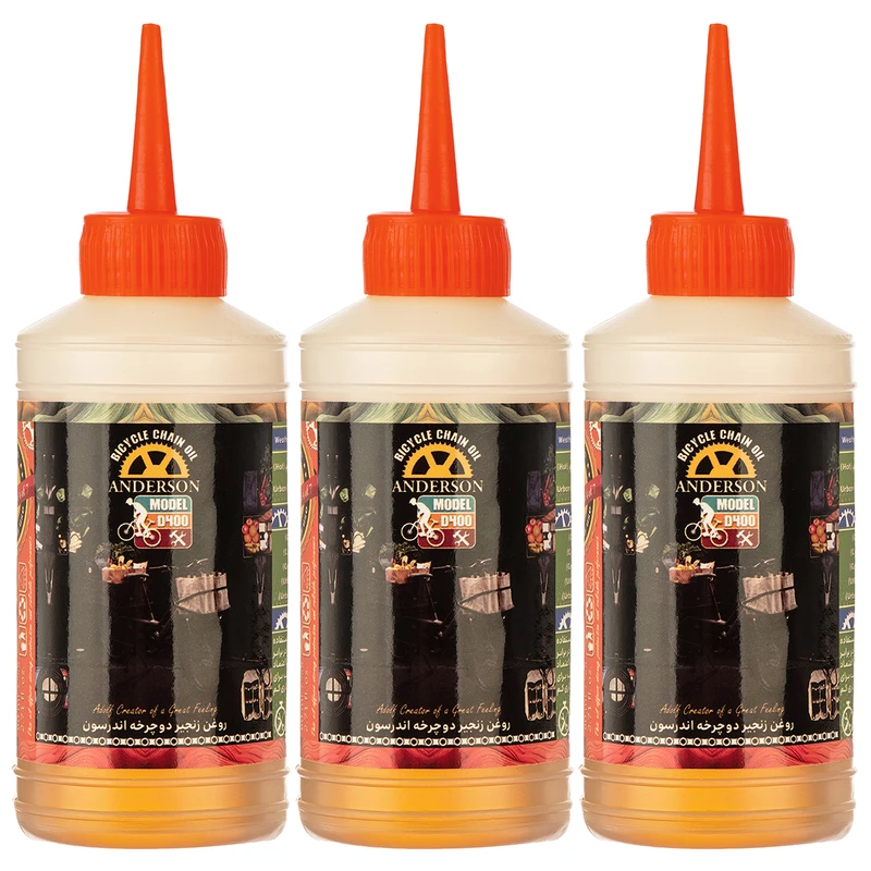 روغن زنجیر دوچرخه اندرسون مدل D400 حجم 80 میلی لیتر بسته 3 عددی