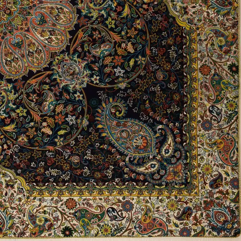 رومیزی ترمه نگین خاتم یزد طرح افشاری کد SRM