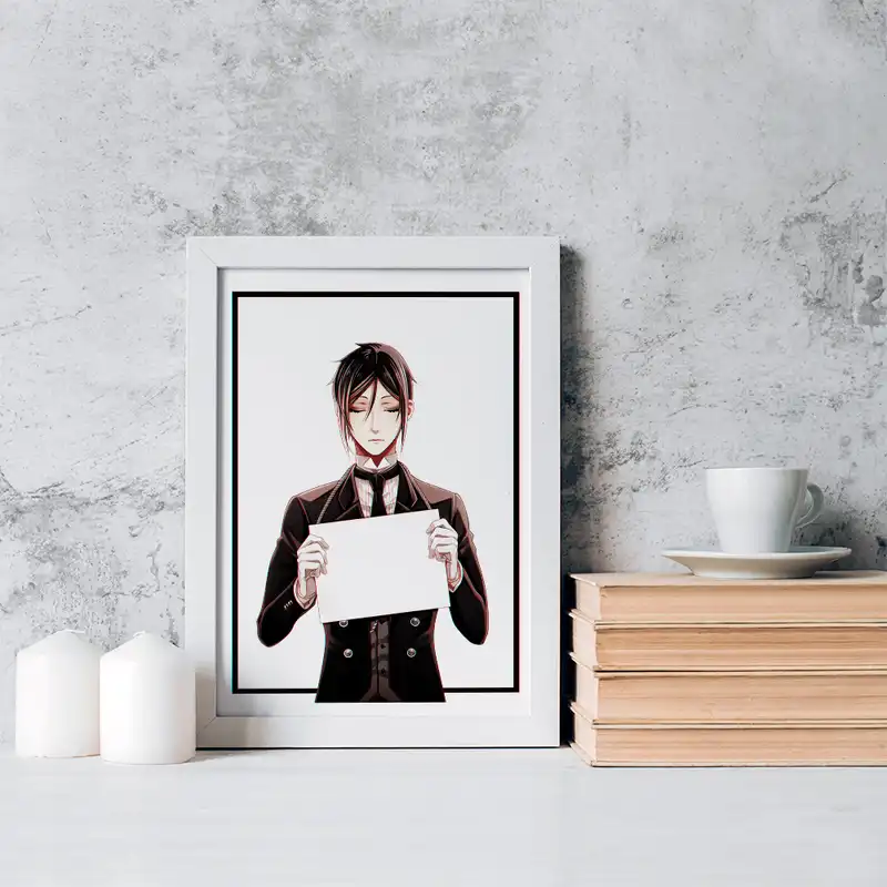 تابلو خندالو مدل سباستین انیمه خادم سیاه کد 16347