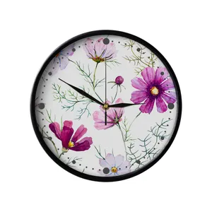 ساعت دیواری مدوپد طرح گل آبرنگی مدل PAT00052