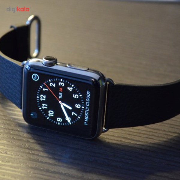 قیمت ساعت هوشمند اپل واچ مدل 42mm Stainless Steel Case with Black Classic Buckle Leather Band