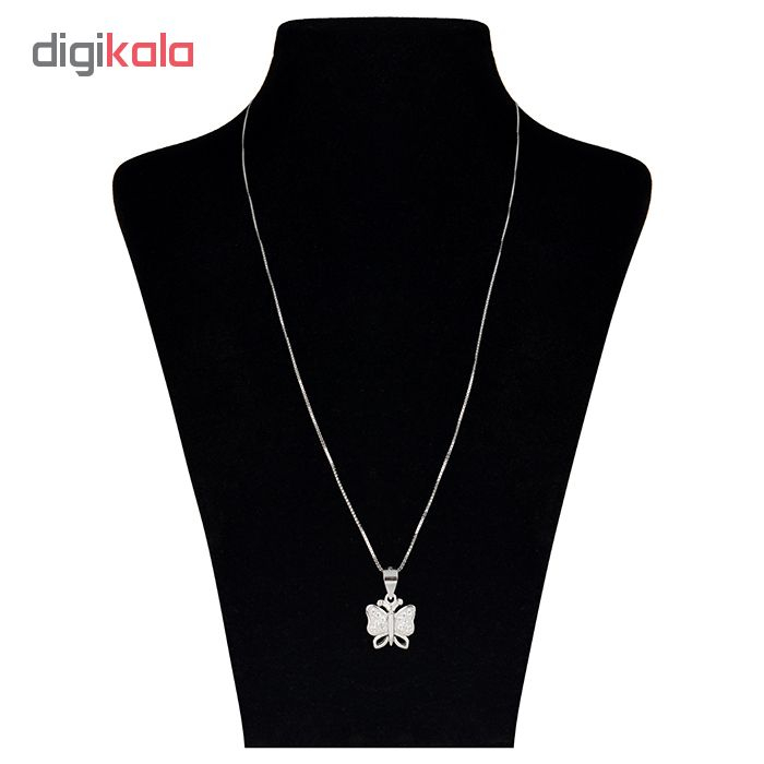 نیم ست نقره طرح پروانه مدل KG105
