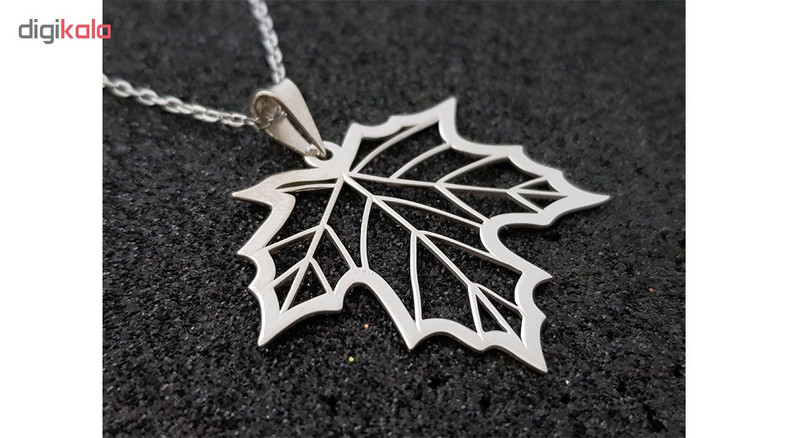 گردنبند نقره طرح برگ