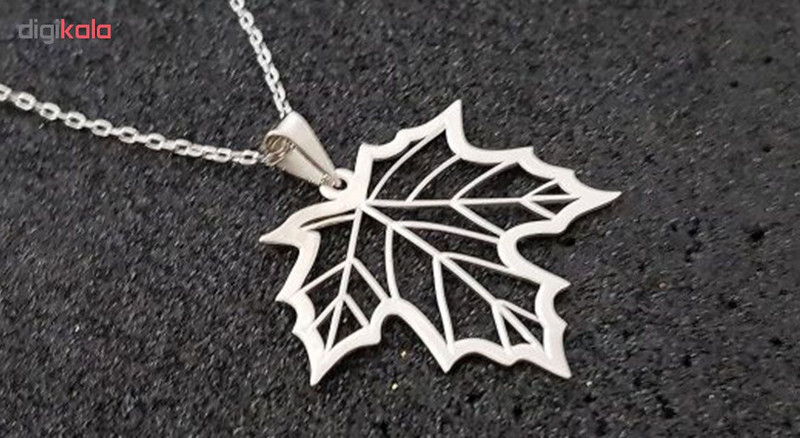 گردنبند نقره طرح برگ
